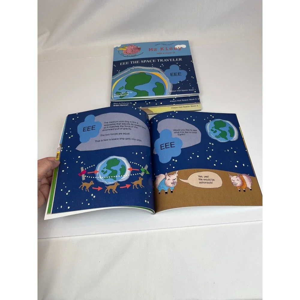 Lot of 4 Mz Kissy Tells a Story (Kissys Visit Space) Books 1-4 Kids Series Books
